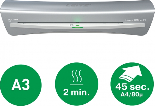 Laminator iLAM Home Office A3, kit folii inclus, Leitz